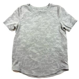 Lululemon Long Distance Short Sleeve Shirt Incognito Camo SSL Silver White